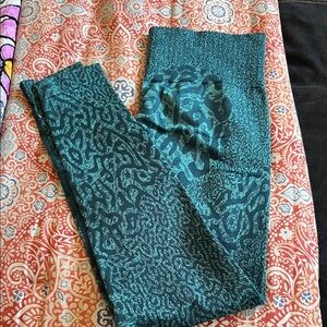 Gymshark Teal Patterned Leggings